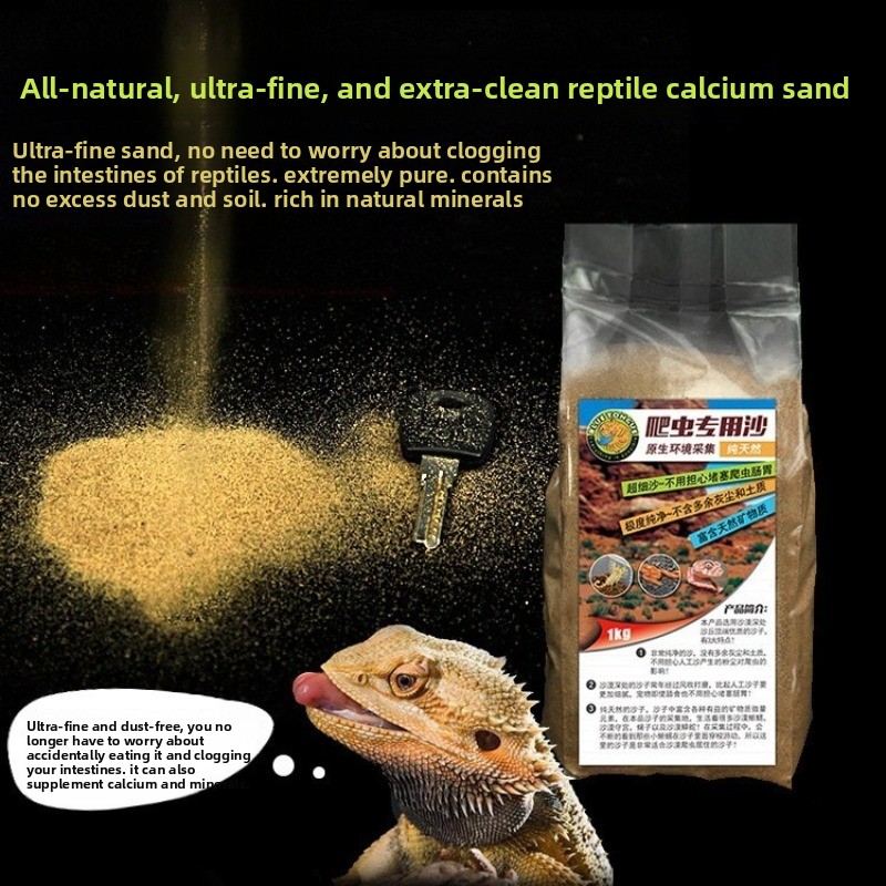 Sphagnum Moss Dry - Reptilien-Sand, Kalziumsand für Bartagamen, Wüstenhabitat-Substrat, staubarmes