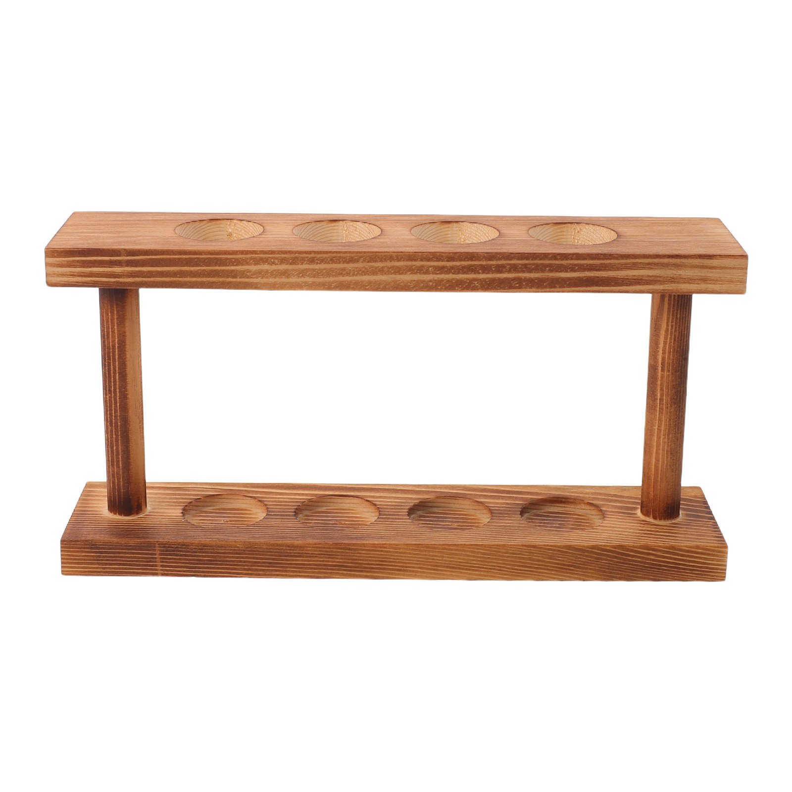 Propagation Station Vase - Holz-Pflanzenvermehrungsstation, Glas-Reagenzglas-Vasenhalter, Rustikales Hydroponisches Blumen-Display-Regal, Tischständer