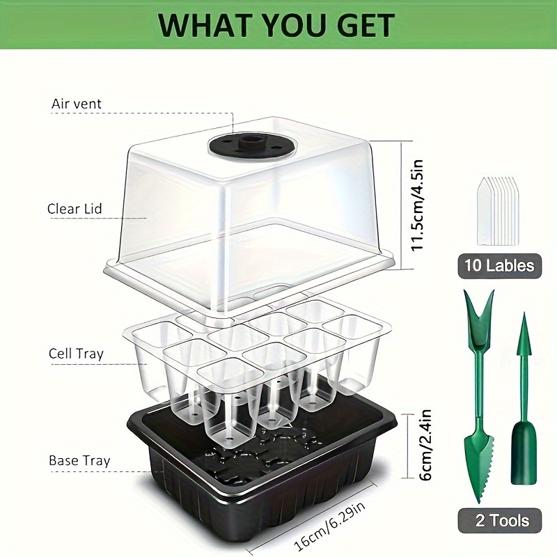 Sämling-Anzuchtset - 1/2/3 Set – Humidity Dome Kit Bewertung und Preis